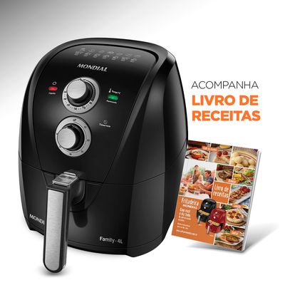 Fritadeira Elétrica Air Fryer Mondial Afn-40-LE 4L Preta - 127V