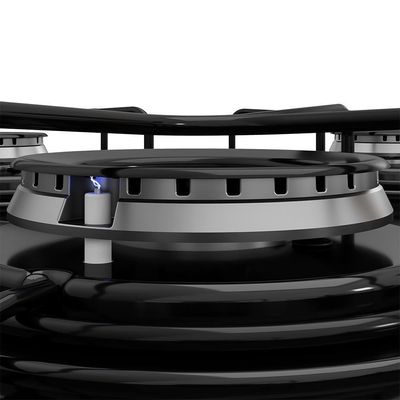 Cooktop A Gás Itatiaia Essencial 4 Bocas Mesa Vidro Temperado Preto Acendimento Automático Trempes Resistentes Bivolt