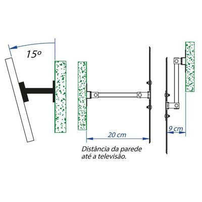 Suporte Qs-56 Classic Tv Articulado 10-56