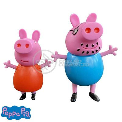 Kit 4 Bonecos Familia Peppa Pig