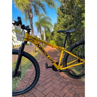 Bicicleta Aro 29 Absolute Nero 5 Alumínio 24v Câmbios Shimano K7 Freio Hidráulico Garfo Comtrava amarelo Tam: 21