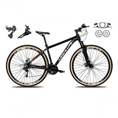 Bicicleta Aro 29 Absolute Nero 5 Alumínio 24v Câmbios Shimano Freio A Disco Hidráulico preto Tam: 15
