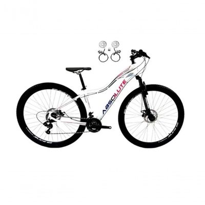 Bicicleta Aro 29 Absolute Hera Feminina Alumínio 21v Freio Hidraulico Garfo Suspensão Mtb branco Tam: 17
