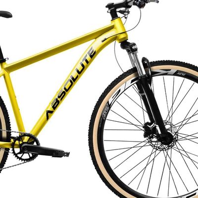 Bicicleta Aro 29 Absolute Nero 5 12v Hollowtech K7 Freio Hidráulico Garfo Trava No Guidão amarelo Tam: 19
