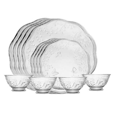 Aparelho De Jantar 12 Peças New Butterfly Cristal Ecológico Lyor