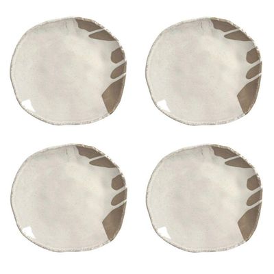 Conjunto De Pratos Rasos 04 Peças Orgânico Eco Pampa Porto Brasil