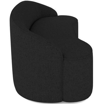 Sofá 4 Lugares Curvo Living Lótus D02 Linho Chumbo 230cm D-465