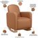 Poltrona De Amamentação Com Balanço Orgânica Saori W01 Courissimo Mocca - Lyam Decor