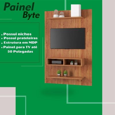 Painel Para Tv Byte Mel - Moveisaqui - Moveisaqui