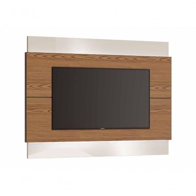 Rack Com Painel Classic 1g 1.4 Freijó Com Off White - Imcal Móveis