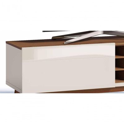 Rack Com Painel Classic Ad 1.4 Freijó Com Off White - Imcal Móveis