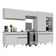 Armário Cozinha Modulada Completa 314cm Com Balcão Veneza Multimóveis Mp3758 Branco/dourado
