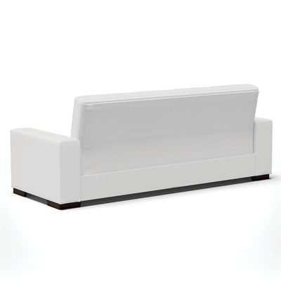 Sofá Cama 02 Lugares Lisboa Corino - D'Rossi Cor Branco
