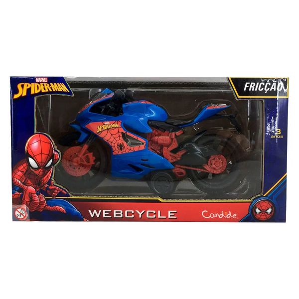 Moto de Fricção Candide Webcycle Homem-Aranha