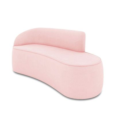 Sofá 3 Lugares Orgânico 180 Cm Morgan Suede Rosa Bebê D03 - D'rossi