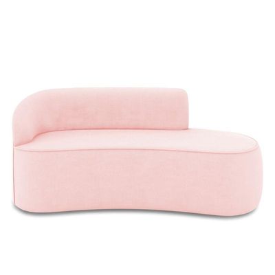 Sofá 3 Lugares Orgânico 180 Cm Morgan Suede Rosa Bebê D03 - D'rossi