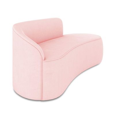 Sofá 3 Lugares Orgânico 180 Cm Morgan Suede Rosa Bebê D03 - D'rossi