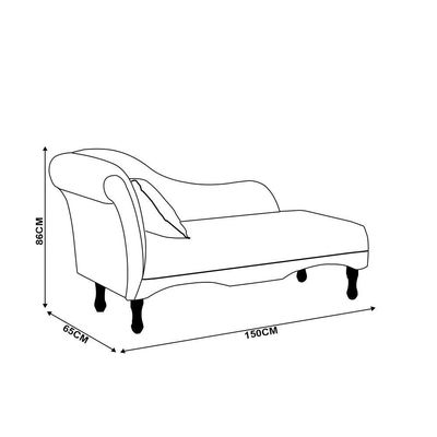 Divã Recamier Pés Retrô Medelin 150cm Linho Marrom Cacau E03 - D'rossi