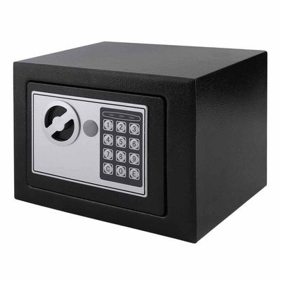 Cofre Eletrônico Digital Portátil Em Aço Com Senha Chave Casa Conforto Higiene