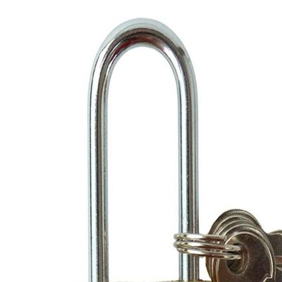 Cadeado 32mm Com Haste Longa Em Latão E Aço Carbono Com 3 Chaves Para Portão E Corrente
