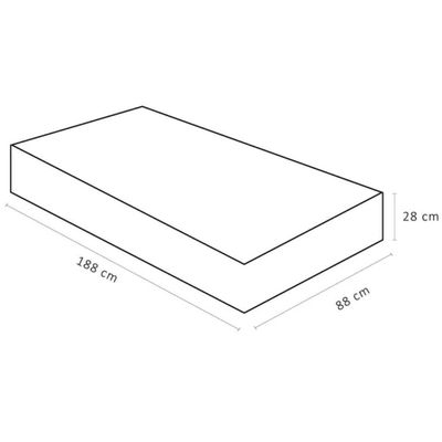 Colchão Solteiro Highfoam 88x188x28cm - 1041527667 - Ortobom