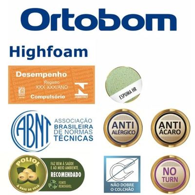 Colchão Solteiro Highfoam 88x188x28cm - 1041527667 - Ortobom