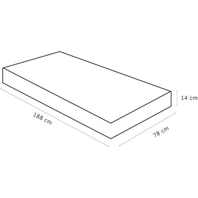 Colchão De Espuma Solteiro Light D33 78x188x14cm - 1041602639 - Ortobom