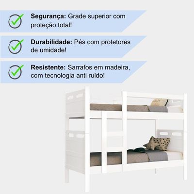 Beliche Multifuncional: Usada Como 2 Camas De Solteiro, Ideal Para Quartos Compartilhados