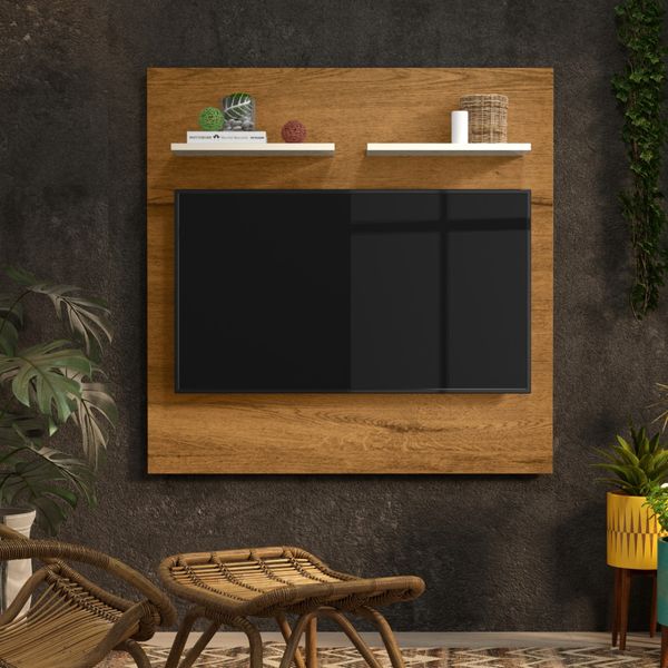 Painel Para Tv até 32P Apolo cor Freijó / Off White - Comprar Móveis em Casa