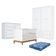 Quarto De Bebê Americano 4 Portas Com Berço Americano Flip Branco Acetinado Reller E Colchão Tendtudo - Henn
