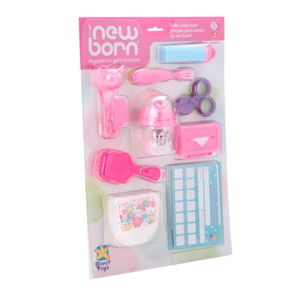 Kit de Acessórios de Boneca Divertoys New Born