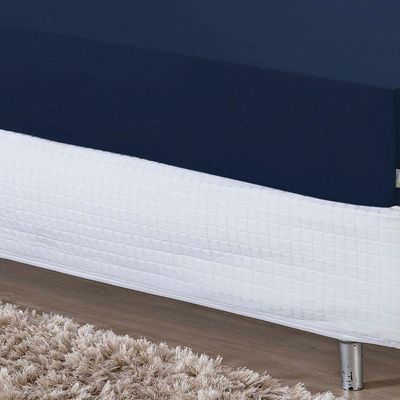Lençol Com Elástico Solteiro Nobre 1 Peça 30cm De Altura Malha 100% Algodão - Azul-marinho