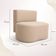 Kit 2 Puff Feijão Orgânico Curvo Com Encosto Redondo Sala Quarto Resistente Confortável Linho Suede Cinza
