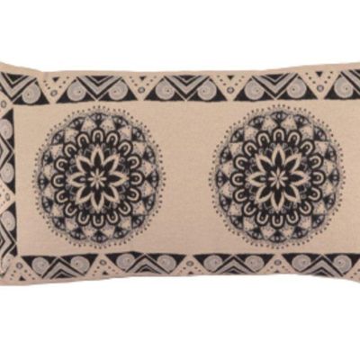 Almofada Decorativa Turin Retangular Com Refil 58% Algodão / 42% Poliéster - Mandala Marinho