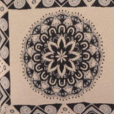 Almofada Decorativa Turin Retangular Com Refil 58% Algodão / 42% Poliéster - Mandala Marinho