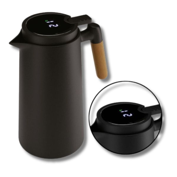 Garrafa Térmica Lyor 1L com Termômetro Digital - Elegância, Funcionalidade, Durabilidade, Monitoramento de Temperatura