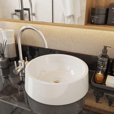Cuba De Apoio Para Banheiro E Lavabo Turquesa Redonda Luxo Design Moderno