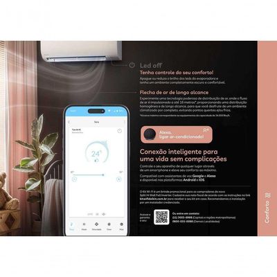 Ar Condicionado Split Hi Wall Full Inverter Daikin 18.000 Btus Quente E Frio 220V R-32