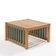 Mesa de Centro Aurora Redonda Madeira Maciça 70CM Marrom Verniz Avelã para Ambiente Interno