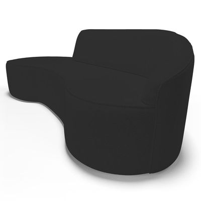 Sofá Living 3 Lugares 230cm Braço Direito Mozart D06 Sintético Preto - Mpozenato