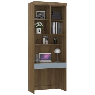 Escrivaninha Bancada Estudo Modulada 90cm Delphi Avelã/grey L01 - Mpozenato