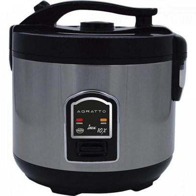 Panela Elétrica de Arroz Agratto PAI10X com Bandeja para Legumes Inox 110V