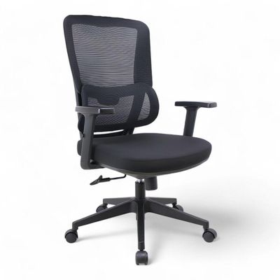 Cadeira de Escritório Titan Mesh Diretor Tela Base com Rodízios Giratória com Apoio Lombar