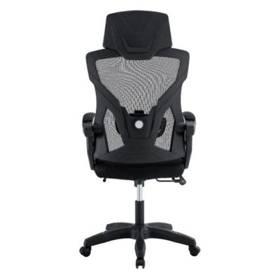 Cadeira de Escritório Presidente Executiva Gamer Tela Mesh Base Giratória Preto
