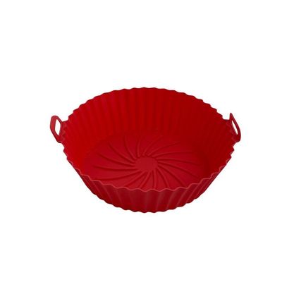 Forma De Silicone Flexível Lavável Para Air Fryer Vermelha