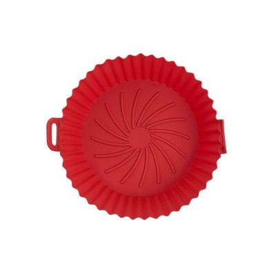 Forma De Silicone Flexível Lavável Para Air Fryer Vermelha
