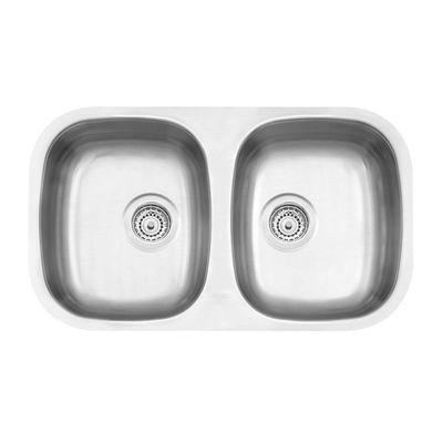 Cuba de Embutir Isis 2c 34 Bl Retangular Aço Inox Acetinado com Escape Inox