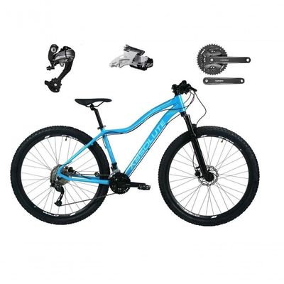 Bicicleta Aro 29 Absolute Hera Feminina Câmbios Shimano Altus 27v K7 Freio Hidráulico Garfo Com Trava Azul 17