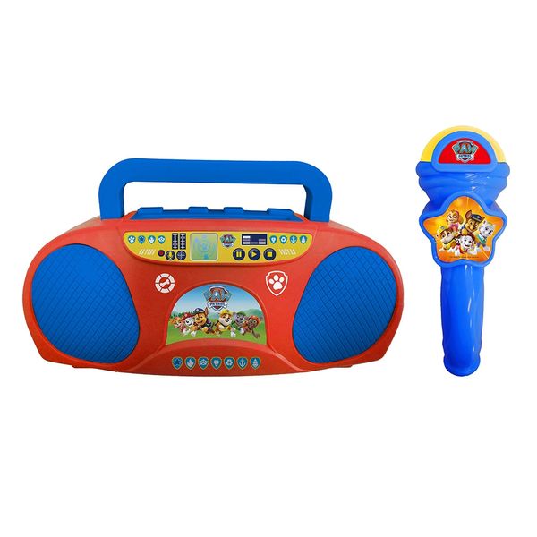 Brinquedo Boombox e Karaokê Infantil Candide Patrulha Canina