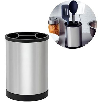 Porta Utensílio Giratório Aço Inox Escorredor Multiuso - Organização E Praticidade Na Cozinha